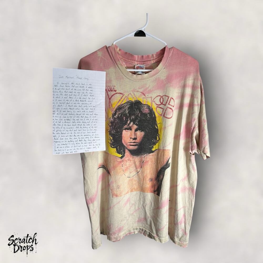 VTG 90s The Doors Jim Morrison Tie Dye T-Shirt XL Hanes Heavyweight USA